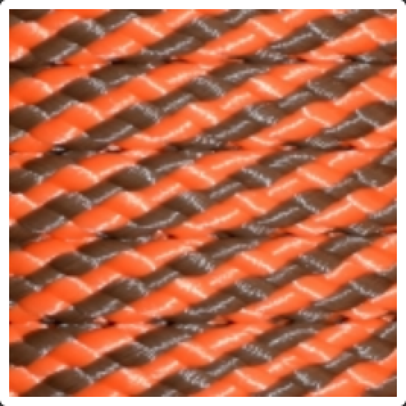 PPM touw  8 mm oranje/bruin